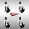 Service Caster 3 Inch 316SS Soft Rubber Wheel Swivel 1-7/8 Inch Expanding Stem Caster Set SCC SCC-SS316EX20S314-SRS-178-4 - alternate 2